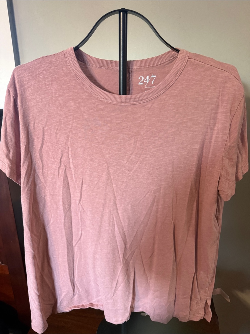 Women's Short Sleeve Crewneck Tee - Mauve Pink